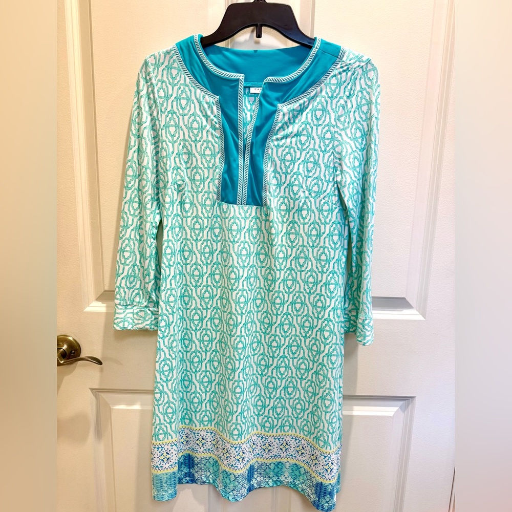 Cabana Life coastal cottage UPF50 Tunic Dress, small, excellent condition.